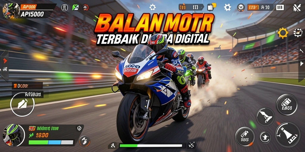 Screenshot menampilkan aksi balapan seru di API5000.