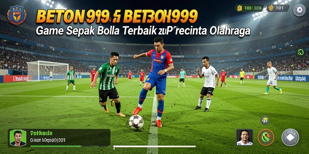 Tampilan seru dari pertandingan sepak bola di BETON999.