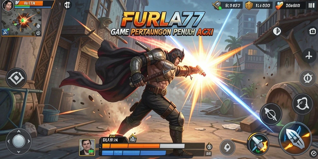 Tampilan gameplay FURLA77 dengan pertarungan yang mendebarkan.