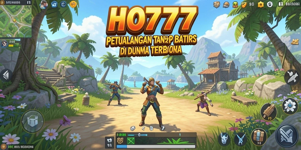 Tangkapan layar HO777 menampilkan eksplorasi mendalam di dunia terbuka.