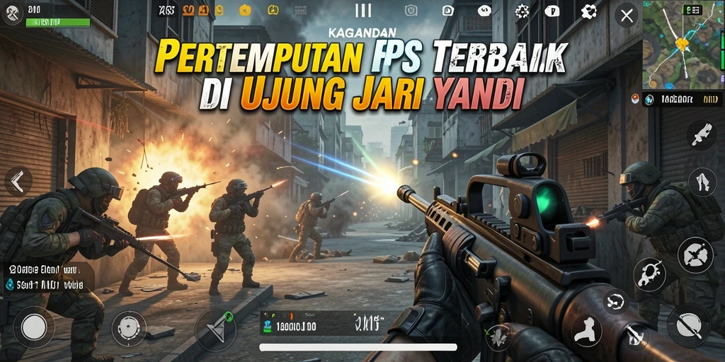 Screenshot gameplay KAGANDAN menampilkan aksi tembak-menembak yang mendebarkan.