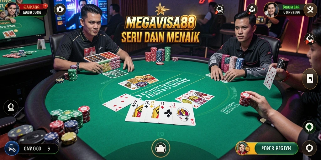 Gameplay seru poker di MEGAVISA88 dengan grafik menawan.