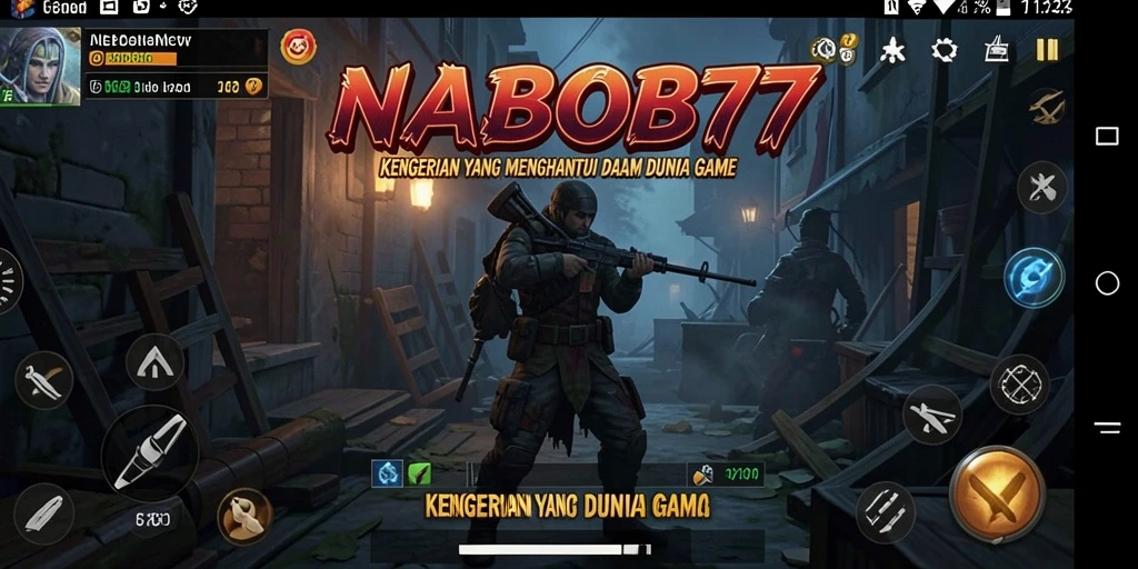 Screenshot gameplay NABOB77 yang menampilkan suasana mencekam.