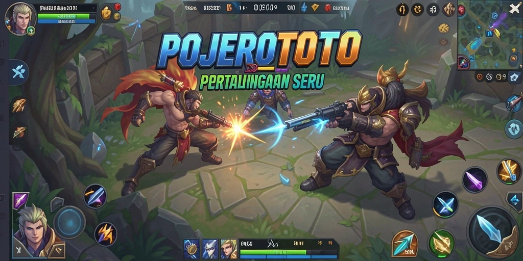Tampilan intens gameplay POJEROTOTO dalam pertarungan seru.