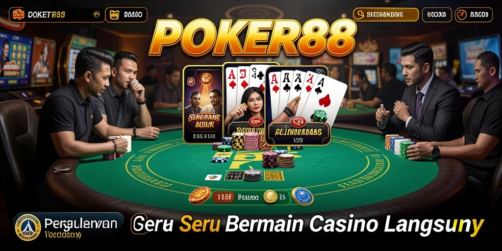Tampilan gameplay langsung dari POKER88 yang mengasyikkan.