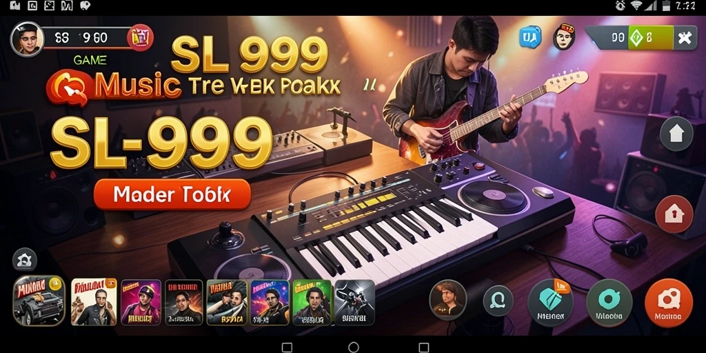 Tampilan gameplay SL999 yang menampilkan aksi musik yang memukau.