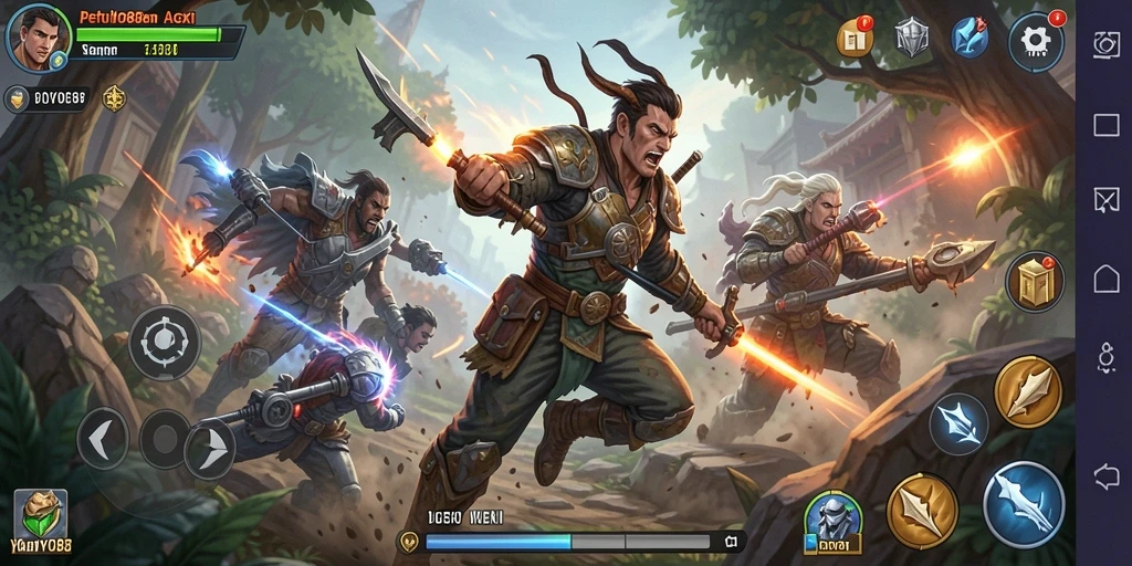 Tampilan gameplay mendebarkan dari YOYO88 dengan aksi yang intens.